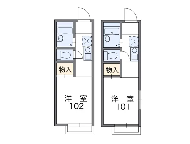 レオパレストダワンルームハイツ２ 1